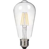 Ecolite 7W LED Fılament ST64 Ampul 220V Şeffaf Cam 900 Lümen 15.000 Saat Ömür 2700K - 7 W - Sarı