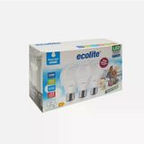 Ecolite A60 Led Ampul 12W E27 6500K Beyaz Işık 3'Lü Paket (2'Li Paket)