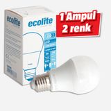Ecolite Color Switch 9 W Mavi Klasik E27 Duy Led Ampul