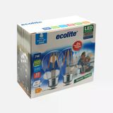 Ecolite Filament A60 7W Led 2'Li Paket Sıcak Beyaz Işık 4000K (7'Li Paket)