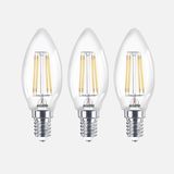 Ecolite Filament C35 4W E14 6500K Beyaz 3'lü Led Ampul