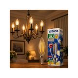Ecolite Filament Led Mum Ampul E14 Duy 6W 810 Lümen Dim Edilebilir 2700K Sarı Işık Şeffaf Dekoratif Vintage Ampul 60W Eşdeğer C35 Candle Series
