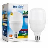 Ecolite Jumbo LED Ampul 28W (172W Eşdeğer) - E27 Duy, 3000K Sarı Işık, 2900 Lümen, Enerji Tasarruflu LED Lamba, 149x100mm, AC 220V, Dimmer Uyumlu Değil