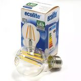 Ecolite Led Filament 8 W Beyaz Klasik E27 Duy Led Ampul (4'Li Paket)