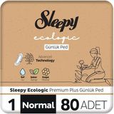 Ecologic premium Plus Günlük Ped Normal 80 Adet Ped