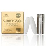 ECOMOXO Wise Floss Patentli Dokuma Diş İpi, Yeniden Kullanılabilir Dispenserli, 2 Yedek (Nane) - 100 Metre Kalın Örme Genişleyen Mumlu Diş İpi Diş Hekimi Dişler, Diş etleri için Ağız Bakımı Tasarladı | Geri