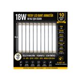 ECONA 10 ADET SET- Led Bant Armatür 60 cm Beyaz Işık Yüksek Lümenli Sıva Üstü Mutfak Atölye Aydınlatma,Tavan Lambası ,Led Lamba,Otopark Lambası