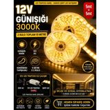 Econa 10 Metre Günışığı Şerit LED 3000K 12V Kendinden Yapışkanlı (5+5 mt 2 Rulo) - Tv Arkası, Mutfak Tezgahı, Işık Havuzu Uyumlu (Trafo Hariçtir - Pille Çalışmaz) - YOK