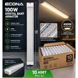 Econa 10ADET......100W Kristal 4000K LED Bant Armatür 120 cm - Doğal Günışığı Yüksek Lümenli Yatay Prizmatik Tavan Lambası,modern Aydınlatma.led Lamba ,kristal,lamba - YOK