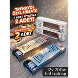 Econa 12V 200W 16,5 A Şerit LED Trafosu 15 mt LED Için(2 Adet Fiyatı) - 1 m