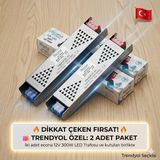 Econa 12V 300W -25A Ultra Slim LED Trafosu (2 Adet Fiyatıdır) - 1 m