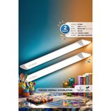 Econa 2 Adet- 48W LED Bant Armatür 120 cm Beyaz Işık Yüksek Lümenli Sıva Üstü Mutfak Atölye Aydınlatma - Beyaz-6500K
