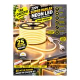 ECONA 25 METRE 3000K-GÜNIŞIĞI 220V Neon LED Şerit ,Tak Çalıştır Set, Fişli Anahtarlı Esnek Şerit LED, ,Turuncu Led,Mutfak,Tezgah Ledi,LED Şerit Işık ,Ambiyans Işık Havuzu, Kendinden Yapışkanlı,Kehribar led