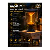ECONA 30W Volkan Solar Bahçe Lambası,güneş enerjili bahçe lambası, solar aydınlatma, bahçe armatür, dış mekan LED aydınlatma, enerji tasarruflu lamba, set üstü bahçe lambası,