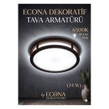 ECONA BEYAZ Aydınlatma Glop Armatürü Led Avize Aplik Balkon Banyo Koridor Lambası Led Güçlü Işık,24W
