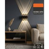 Econa Dekoratif Modern LED Duvar Aplik - 6W 3 Aşağı 3 Yukarı Işık Izli Antre Balkon Lamba - 3000K Günışığı - Şık Gece Lambası,bohem - Gün Işığı - YOK