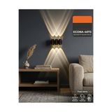ECONA Dekoratif Modern LED Duvar Aplik - 6W 3 Aşağı 3 Yukarı Işık İzli Antre Balkon Lamba - 3000K Günışığı - Şık Gece Lambası,Bohem