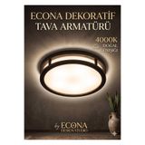 ECONA DOĞAL GÜNIŞIĞI 4000K Aydınlatma Glop Armatürü Led Avize Aplik Balkon Banyo Koridor Lambası Led Güçlü Işık