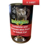 Econature Sığır Etli Konserve 3 x 400 gr Kedi Maması