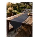 Econice Antrasit Duck Keten Dekoratif Runner 40 x 140 cm