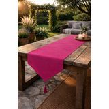 Econice Fuşya Renk Duck Keten Dekoratif Runner 40 x 140 cm