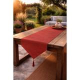 Econice Kiremit Renk Duck Keten Dekoratif Runner 40 x 140 cm