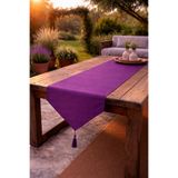 Econice Mor Renk Duck Keten Dekoratif Runner 40 x 140 cm