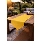 Econice Sarı Renk Duck Keten Dekoratif Runner 40 x 140 cm