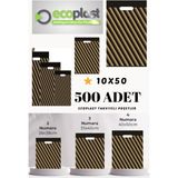 Ecoplast 500 Adet No:3 33X45CM Çizgili Takviyeli Mağaza Poşeti Eczane Market Bijuteri Giyim Karışık Desen