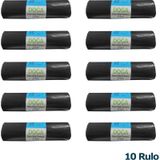 Ecoplast Jumbo Boy Siyah Çöp Torbası Poşeti - 300 G - 90 L - 80 x 110 CM / 10 Adetlik 10 Rulo