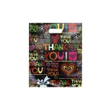ECOPLAST Takviyeli Renkli Mağaza Poşeti 3 No 33x45 50 Adet thank you desen