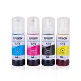 Ecoprint Epson 103 L1210-L1250-L3210-L3211-L3250-L3251-L3256-L3260-L5290-L5296-L5590 Orjinal 4 Renk Takım Mürekkep