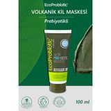EcoProbiotic Prebiyotikli Volkanik Kil Maskesi 100 ml | Gözenek Sıkılaştırıcı, Arındırıcı, Yağ Dengeleyici - Tüm Ciltler İçin
