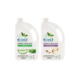 Ecos3 Avantajlı Sıvı Sabun Seti, Organik & Vegan Sertifikalı, Beyaz Manolya, Aloe Vera, 2 x 2500ml