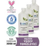 Ecos3 Organik Hipoalerjenik Yüzey Temizleyici 1000 ml x 3lü Set