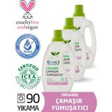Ecos3 Organik Konsantre Çamaşır Yumuşatıcı 3’lü Set 90 Yıkama - 2,25 lt