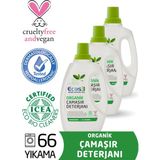 Ecos3 Organik Sıvı Çamaşır Deterjanı 3’lü Set 66 Yıkama - 2,51 lt