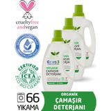 Ecos3 Organik Sıvı Çamaşır Deterjanı 3’lü Set 66 Yıkama