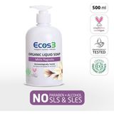 Ecos3 Organik Sıvı Sabun Beyaz Manolya 500 ml Hipoalerjenik Ekolojik ve Vegan Sertifikalı