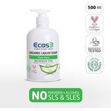 Ecos3 Sıvı Sabun 500 ml Organik Aloe Vera ile Hipoalerjenik ve Ekolojik Temizlik Sunar