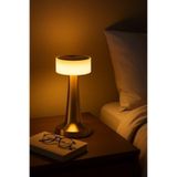 Ecoshopf 3 Modlu Dokunmatik Denver Altın Masa Lambası Kablosuz Şarj Edilebilir Usb Şarjlı Led Masa L