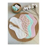 ECOSOFT Yıkanabilir Doğal Kadın Pedi Gece XL Lohusa 4'lü %100 Pamuk ve Bambu (XL beden)