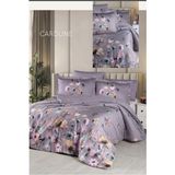 Ecosse Saten King Size Nevresim Takımı - Carolina Saten Nevresim Seti - 240 x 260 cm - Mor