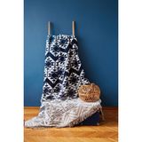 Ecosse Sesli Home Lüks Peluş Battaniye Battal Boy 22119C - Kalın Isıtan Battaniye 200x230 cm - 200 x 230 cm - Lacivert - Bej