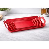 Ecostar Foldinglife 4 Lü (54X33CM,42X28CM,38X23CM,30X19CM)METAL Yemek-Çay-Kahve-Sunum Tepsi Seti Fold-St-Krm
