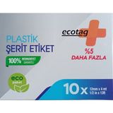 Ecotag Dymo Letratag Muadili Thermal Plastik Şerit Etiket Sarı 10'lu - Renkli