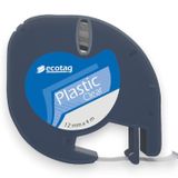 Ecotag Dymo Muadili Şerit Etiket Plastik Şeffaf 12 mm x 4 mt