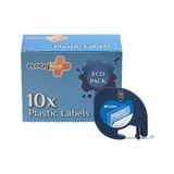 ECOTAGPLUS Dymo Letratag Muadili Thermal Plastik Şerit Etiket Beyaz 10'lu
