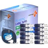 Ecotagplus Dymo Muadili Plastik Şerit Etiket Beyaz 12 mm x 4 mt - 10 Lu Paket