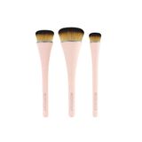 EcoTools 360 Ultimate Blend Makyaj Fırça Seti, Krem, Sıvı ve Pudra Fondöten, Allık ve Bronzlaştırıcı, Buff & Blend Makyaj, Tam Kaplama, Yoğun Kıllar, Vegan ve Zulüm İçermez, 3 Parça Set